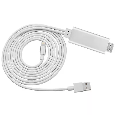 2M 8 Pin To HDMI TV AV Adapter Cable For IPad IPhone 6S 7 8 Plus Ipad • £11.05