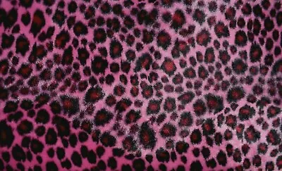 Pink Velboa Animal Print 100% Polyester Short Pile Faux Fur  43x60 Inches • $8.75