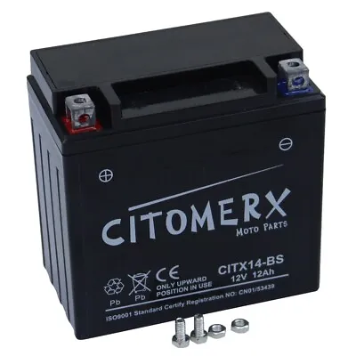 BATTERY Gel Battery YTX14-BS For BMW K 1200 S Type K40 Manufactured 2005-2008 • £31.97