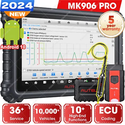 2024 Newest Autel MaxiSys MK906 Pro Coding Full System Diagnostic Scanner Tool • $1139