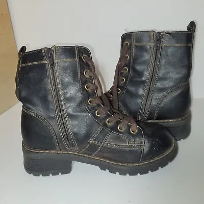Mudd Velma  Womens Boots Size 6.5 M Black With Brown Laces • $30