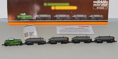 Z Scale Marklin 81422 SKW Trostberg Diesel Switcher Loco W/ 4 Carbide Cars LNIB • $285