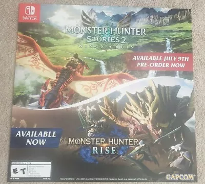 Monster Hunter 24  X 24  Poster Promo THICK Display Ad Video Game Poster Rare • $24.99