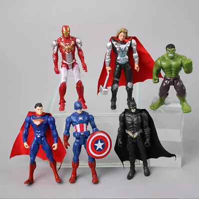 6pcs/set Marvel Avengers Super Hero Incredible Action Figure Toy Doll Collection • £16.58