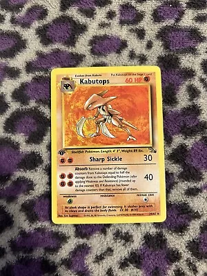 Pokémon TCG Kabutops Fossil 24/62 Non Holo 1st Edition Rare Nm • $15