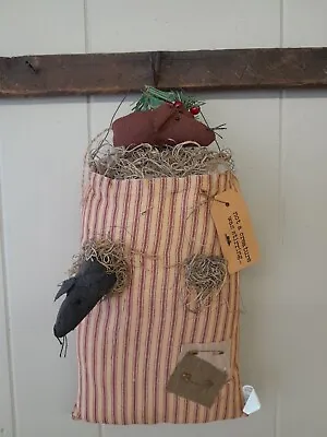 New Primitive Handmade Christmas Mice In A Sack  Not A Creature Was Stirring  • £15.16