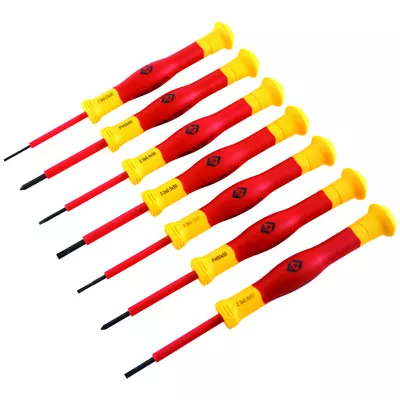 CK T4897 7 Piece VDE Micro Precision Screwdriver Set Slotted & Phillips • £20.47