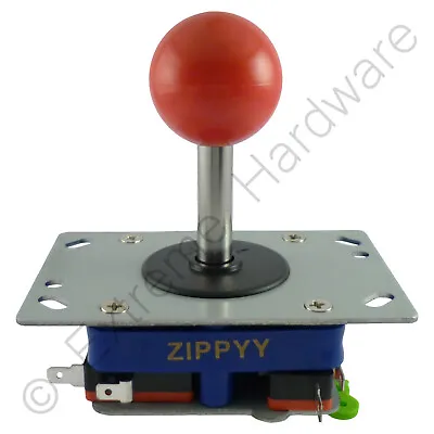 Zippyy Short Shaft Ball Top Arcade Joystick 2/4/8 Way (Red) Zippy MAME JAMMA • £9.49