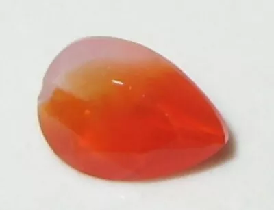 .81ct Faceted Orange & White BiColor Mexican Fire Opal Pear Cut 8x6mm WoW *$1NR* • £0.78