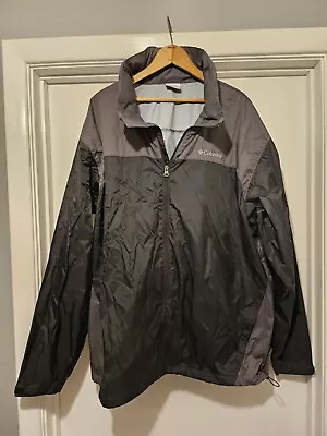 Columbia Sportswear Jacket XXL Packable Hood Windbreaker Rain Zip 1442361 • $24.99