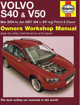 Volvo S40 Sal V50 Estate 1.8 2.0 2.4 Petrol 2.0 Diesel 04-07 Repair Manual *new* • $31.56