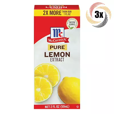 3x Packs McCormick Pure Lemon Flavor Extract | 2oz | Fast Shipping • $24.17