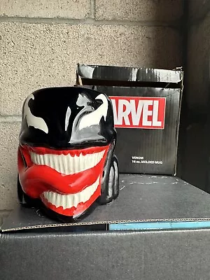 Marvel Comics Venom Coffee Mug Cup 3 D Molded Head 16 Oz Ceramic Loot Crate 2015 • $5