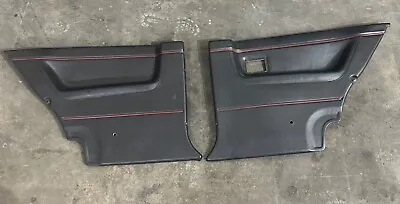 VW Mk2 Golf GTI Black Pair Rear Red Striped Door Card Panel • $180