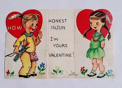Vintage Valentine Card Indian Brave • $4.95