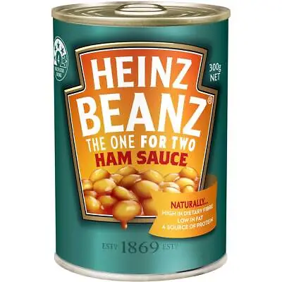 Heinz Baked Beans In Ham Sauce Can 300g • $13