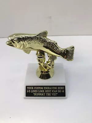 Trout  Fishing  6  Trophy Award  FREE Custom Engraving *Support The Vet* • $12.95