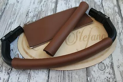 £24 • Buy Faux Leather Handle Bar Covers Set Fit Bugaboo Cameleon 3 Tan