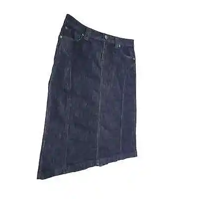 Baccini Women's Medium Dark Denim Jean Skirt Size 4 • $17