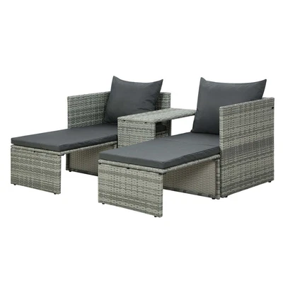 $443.45 • Buy Gardeon Sun Lounge Wicker Lounger Patio Furniture Outdoor Setting Day Bed Garden