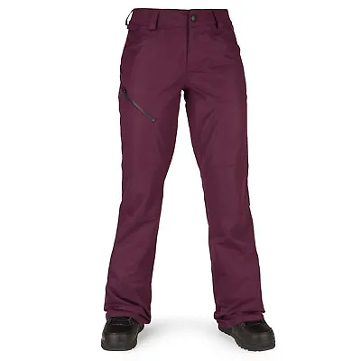 VOLCOM Womens 2022 Snowboard Snow - HALLEN PANT - Merlot • $83.99