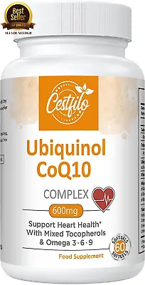 Ubiquinol Coenzyme Q10 Advanced Antioxidant Heart & Brain 600Mg Softgels Choose • £25.48