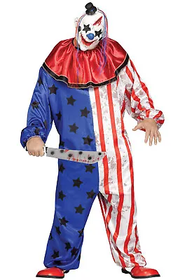 Brand New Evil Scary Horror Circus Clown Plus Costume • $33.58