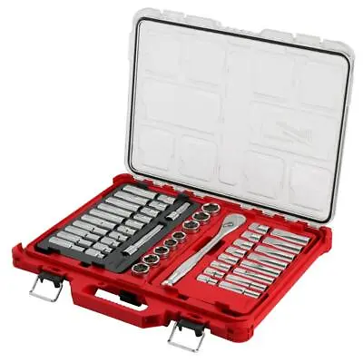 Milwaukee 1/2In Drive Ratchet & Socket Set With Packout Organizer 47Pc • $199