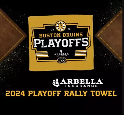  2024 Centennial Boston Bruins Stanley Cup Playoff Rally Towel Game 2 Toronto  • $12.99