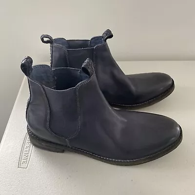 EOS Blue Leather Boots MILO Size 39 • $140