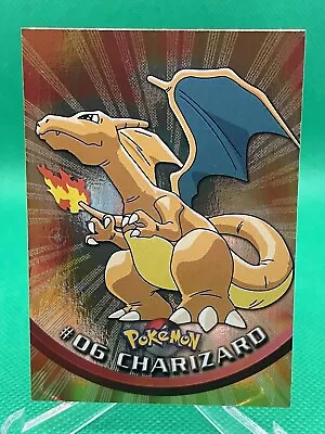 $130 • Buy Topps #06 Charizard Holo Foil TV Animation Series 1 Pokemon Black Logo NM