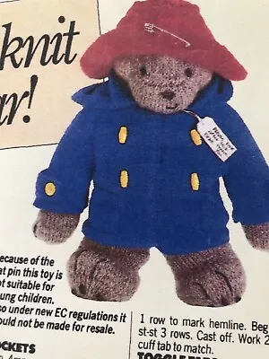 45cm / 17” Approx Paddington Tear Toy Knitting Pattern • £1.99