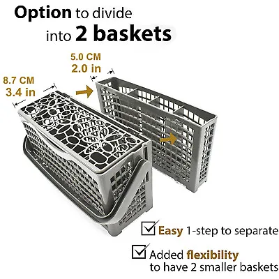 Dishwasher Cutlery Basket 2 In 1 For Dishlex DSF6105X DSF6105W Global 300 100 • $23.99