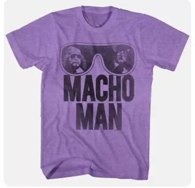 NWOT Macho Man Randy Savage Purple Graphic T-Shirt Size 2XL…WWE WWF Wrestling • $25
