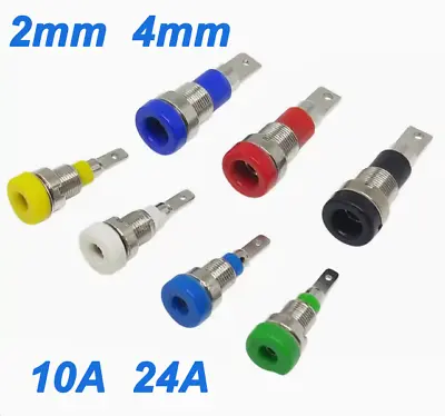 2mm 4mm Banana Plug Socket Binding Post Female Jack Connector Adapter 10A 24A • $2.33
