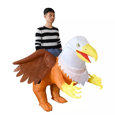 Halloween Animal Mascot Costume Inflatable Eagle Prop Riding Gryphon Suit Adults • £47.99