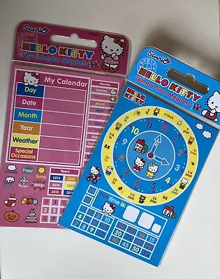 HELLO KITTY Magnetic My Calendar & Tell The Time - Learning • £5