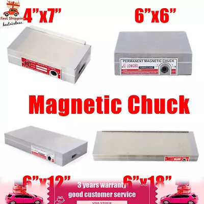 Magnetic Chuck Fit Grinding Machine Permanent Magnetic Chuck 4×7 /6×12 /6×18 ... • $83