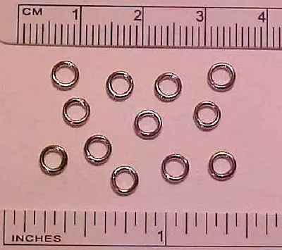 SOLDERED-CLOSED JUMPRINGS 4.5mm Outside 3.5mm Inside For Model Horse Tack SILVER • $1.99