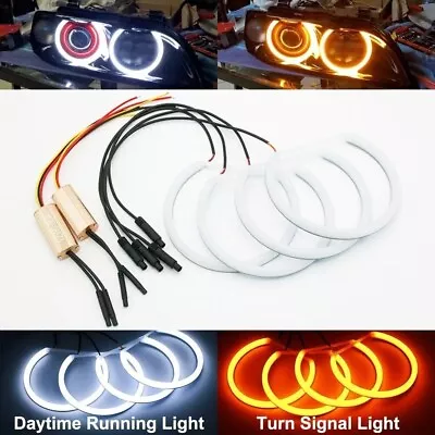 Swtichback Halo Rings Cotton LED Angel Eyes DRL For BMW E46 Halogen Headlight • $47.20