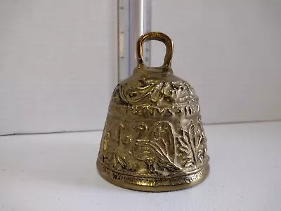 Vintage France Brass Sanctuary Altar Bell Lion Pelican • $55