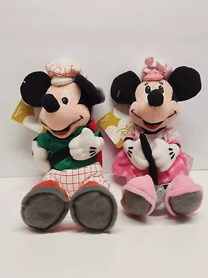 Disney Store 8  Mini Bean Bag Golf  Mickey And Minnie Mouse Plush His & Hers Set • $13