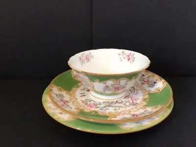 Vintage Mintons Cockatrice Green  - Sugar Bowlside Plate And Saucer • £9.99
