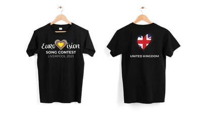 £11.99 • Buy [PICK YOUR COUNTRY] Unisex BLACK Eurovision Song Contest LIVERPOOL 2023 T-Shirt