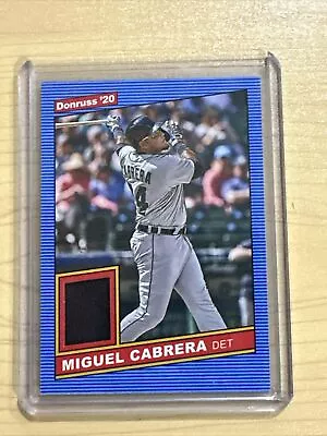 2020 Donruss Baseball Miguel Cabrera Relic Jersey • $3