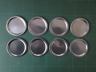 £2.80 • Buy 8 X Silver Seal Lids For Preserving Jars - 70mm (kilner/mason/ball/kerr)