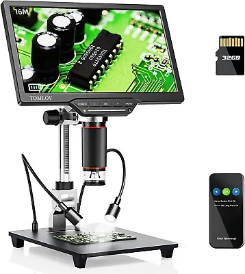 TOMLOV Soldering Station 1500X Digital Magnifier Bench 10  Screen W/ Light Video • $169