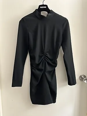 NWT Zara Black Mini Dress Waist Ruched Size XS • $25