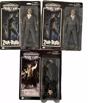 3 Presidential Monsters-2 Zom Bush 1 Phantom Kennedy Figures Nrfb New • $160