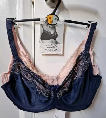 M&S 2 Pack Minimiser Bras- Size 32DD BRAND NEW • £10